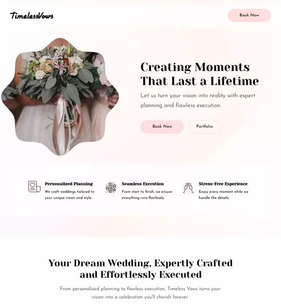 Instapage website builder interface showing a landing page preview with editing tools on the sidebar.