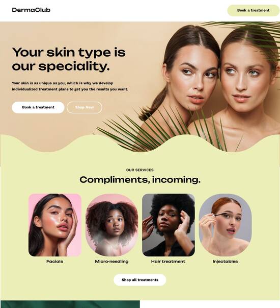 Instapage mock-up showing headline settings with font, size, color, and alignment options, alongside background image and color customization.