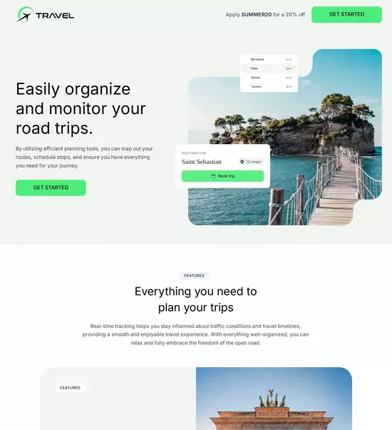 Instapage layout filter menu with conversion rate chart showing a 60% rate and 8% increase.