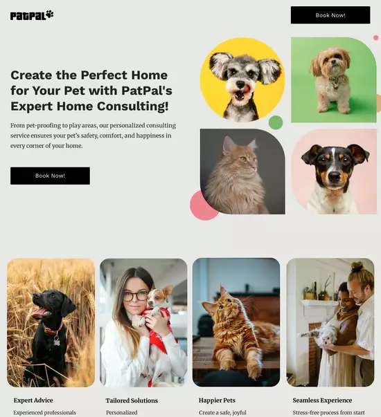 Instapage website builder interface showing a landing page preview with editing tools on the sidebar.