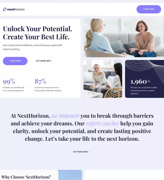 Instapage mock-up showing headline settings with font, size, color, and alignment options, alongside background image and color customization.