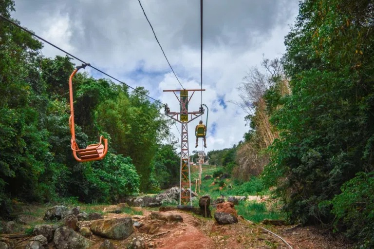 Foto do teleférico de Serra Negra