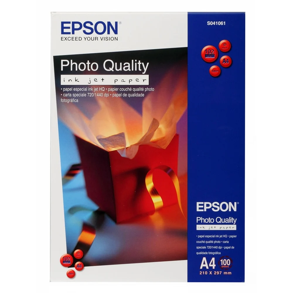 - Photo Quality Inkjet Paper - A4 - 100 Fogli - C13s041061