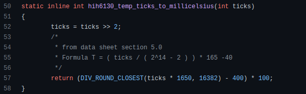 A mathematical expression/formula in the Linux codebase, a screenshot by the author