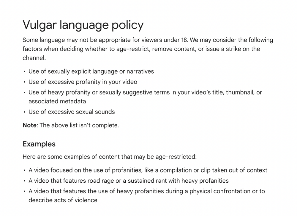 YouTube Policies and Guidelines