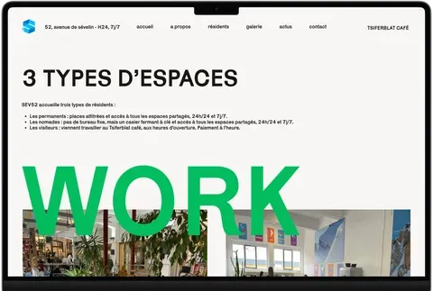 Homepage of the new Sev52 website