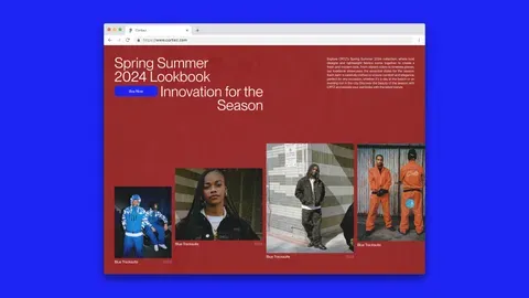 The lookbook layout combines editorial copy, campaign images and a clear CTA, showing the final step from storytelling into purchase.