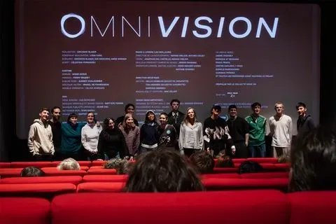 The project was also screened on a large screen.