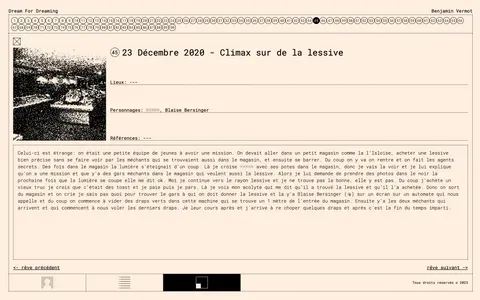 Dream details presentation