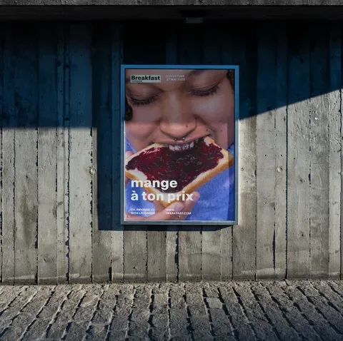 Poster pour promotion de l'ouverture du restaurant