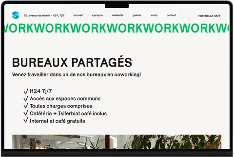 Shared workplaces page