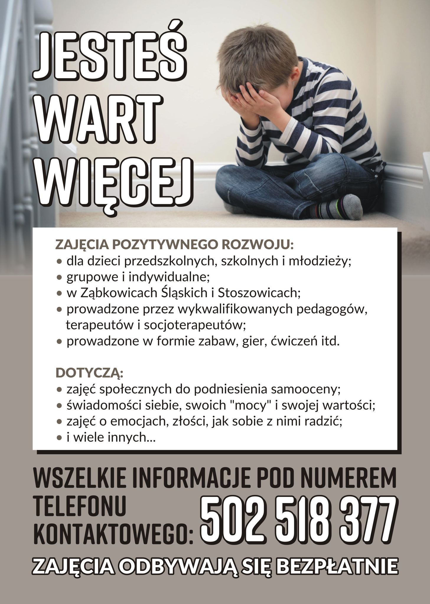 plakat warsztatów socjoterapii