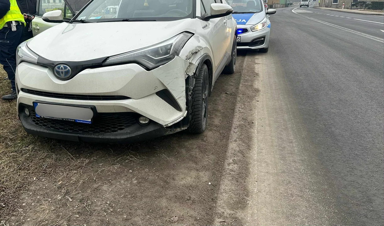 Żelazno - kolizja z ciężarówką