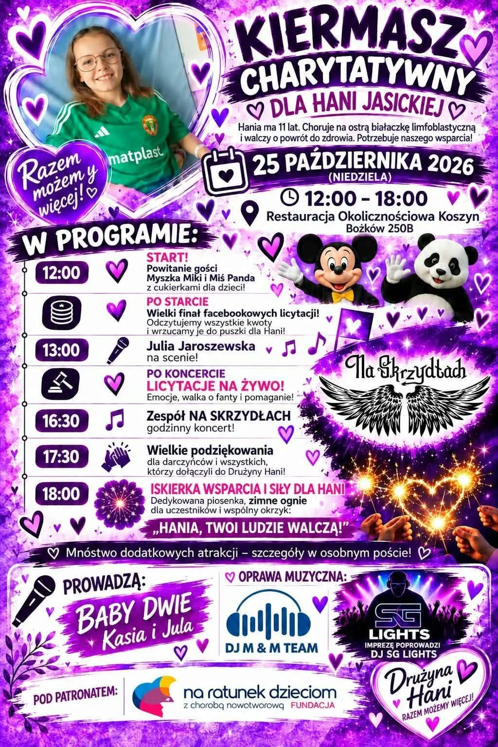 Bożków. Wielki festyn dla 11-letniej Hani Jasickiej. Koncerty, licytacje i mnóstwo atrakcji