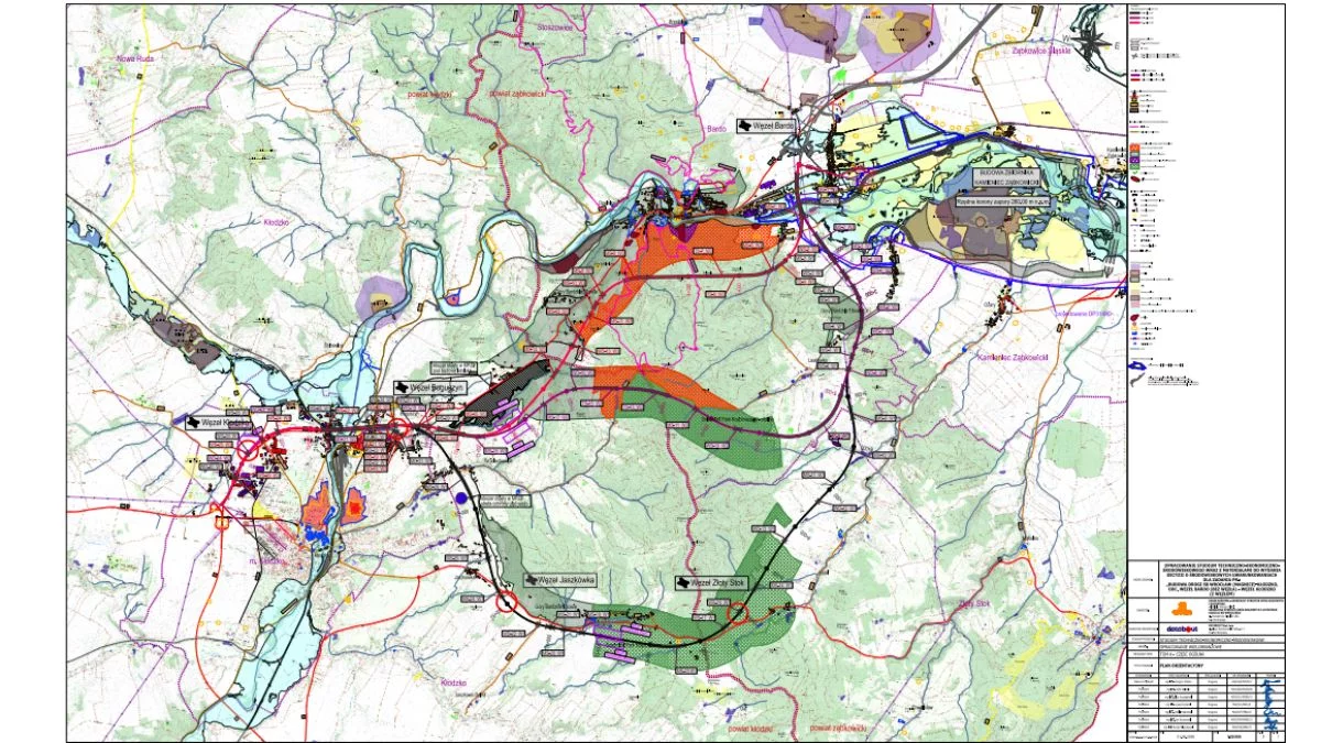 S8 Bardo–Kłodzko: pokazano trzy warianty. Dwa prowadzą tunelami – znamy długości i przebieg tras