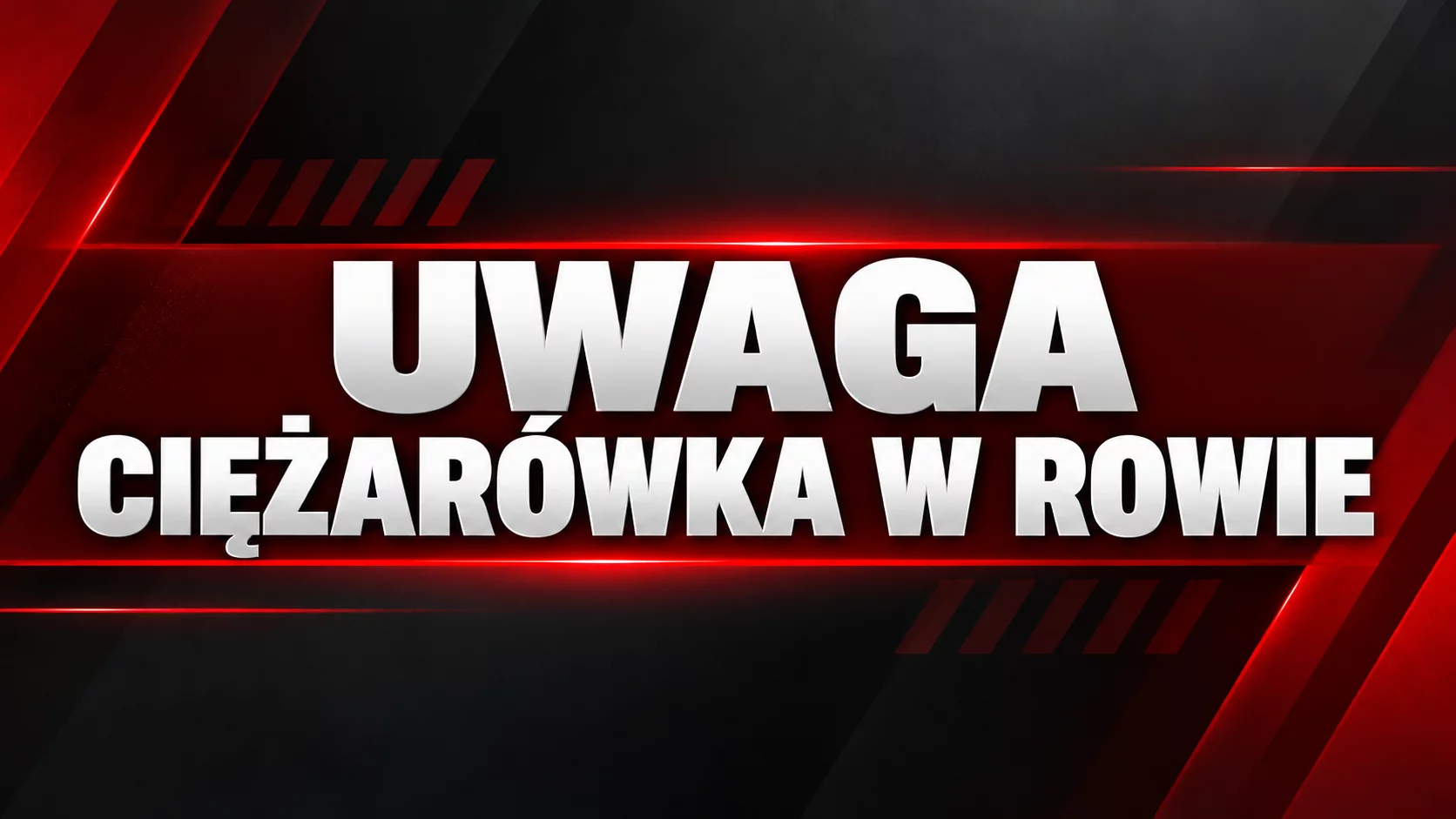 Ciężarówka w rowie na DK8 w kierunku Kudowy-Zdroju. Uwaga w rejonie zjazdu na Zieleniec