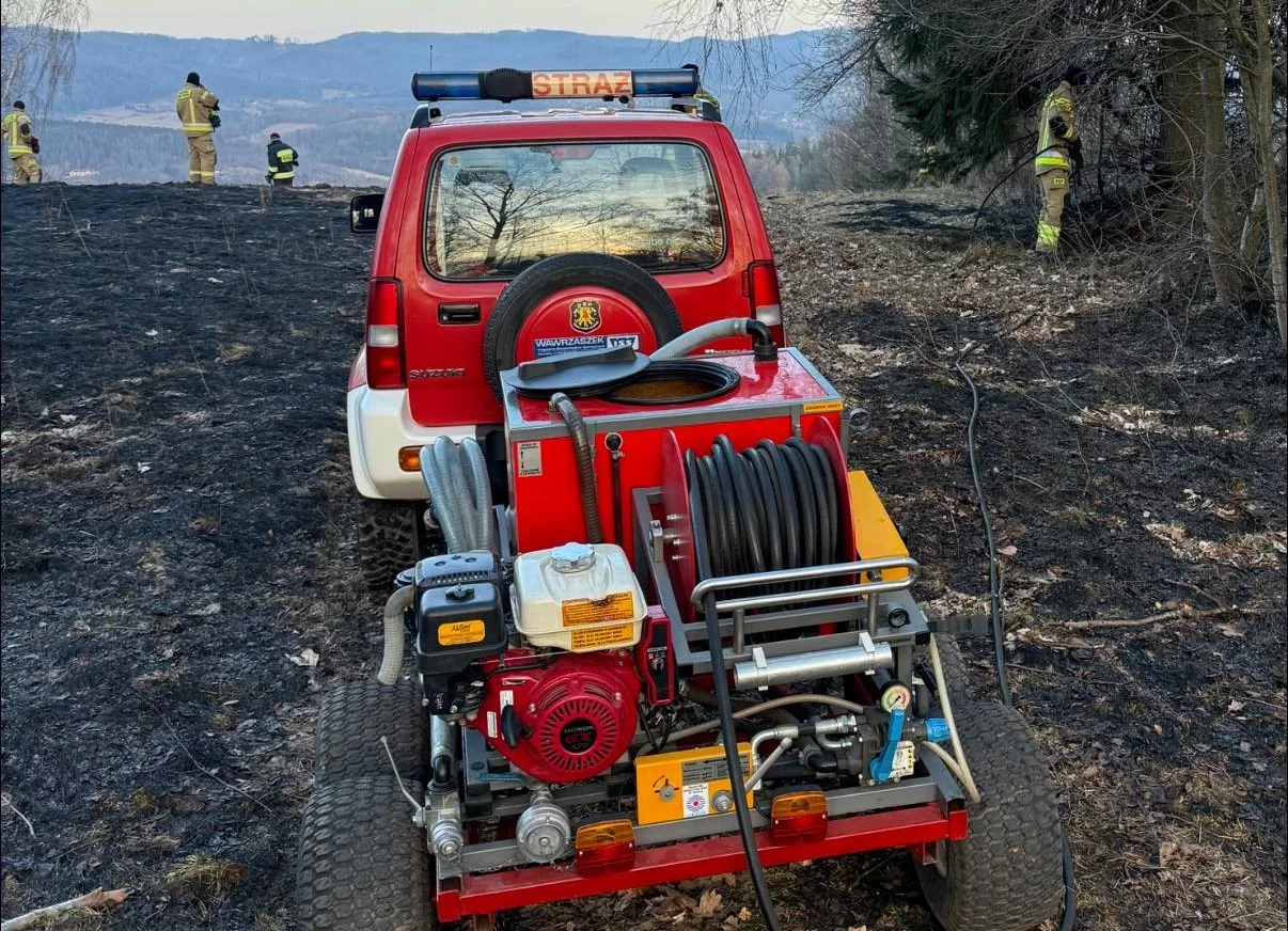Wiosna dopiero za kilka dni, a strażacy już gaszą płonące trawy