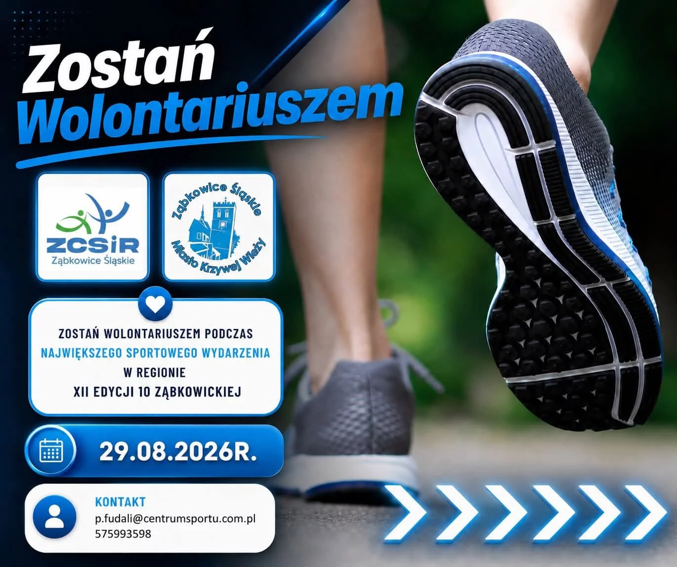 ZĄBKOWICE ŚLĄSKIE. Poszukiwani wolontariusze do zabezpieczenia XII Biegu na 10 km