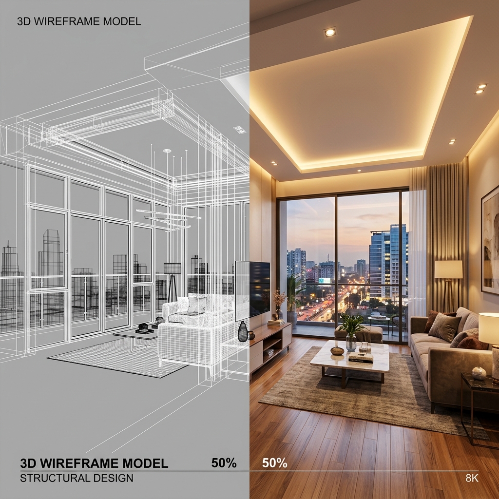 Interactive 3D CAD Render Transition Experience