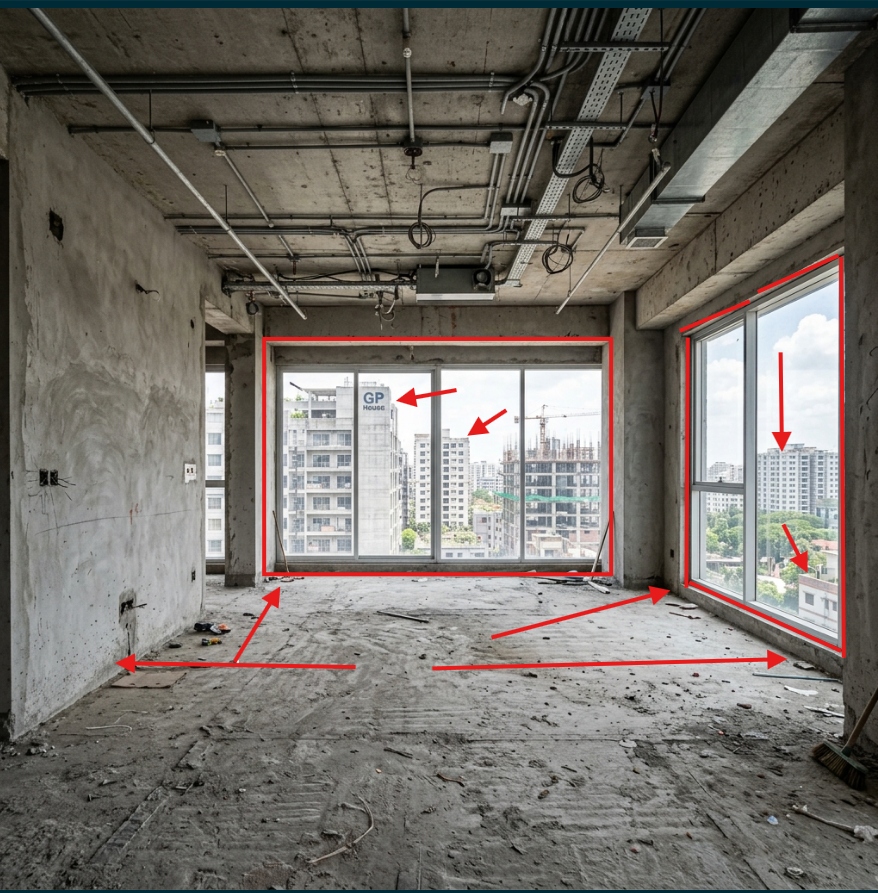 Raw Unfurnished Construction Space