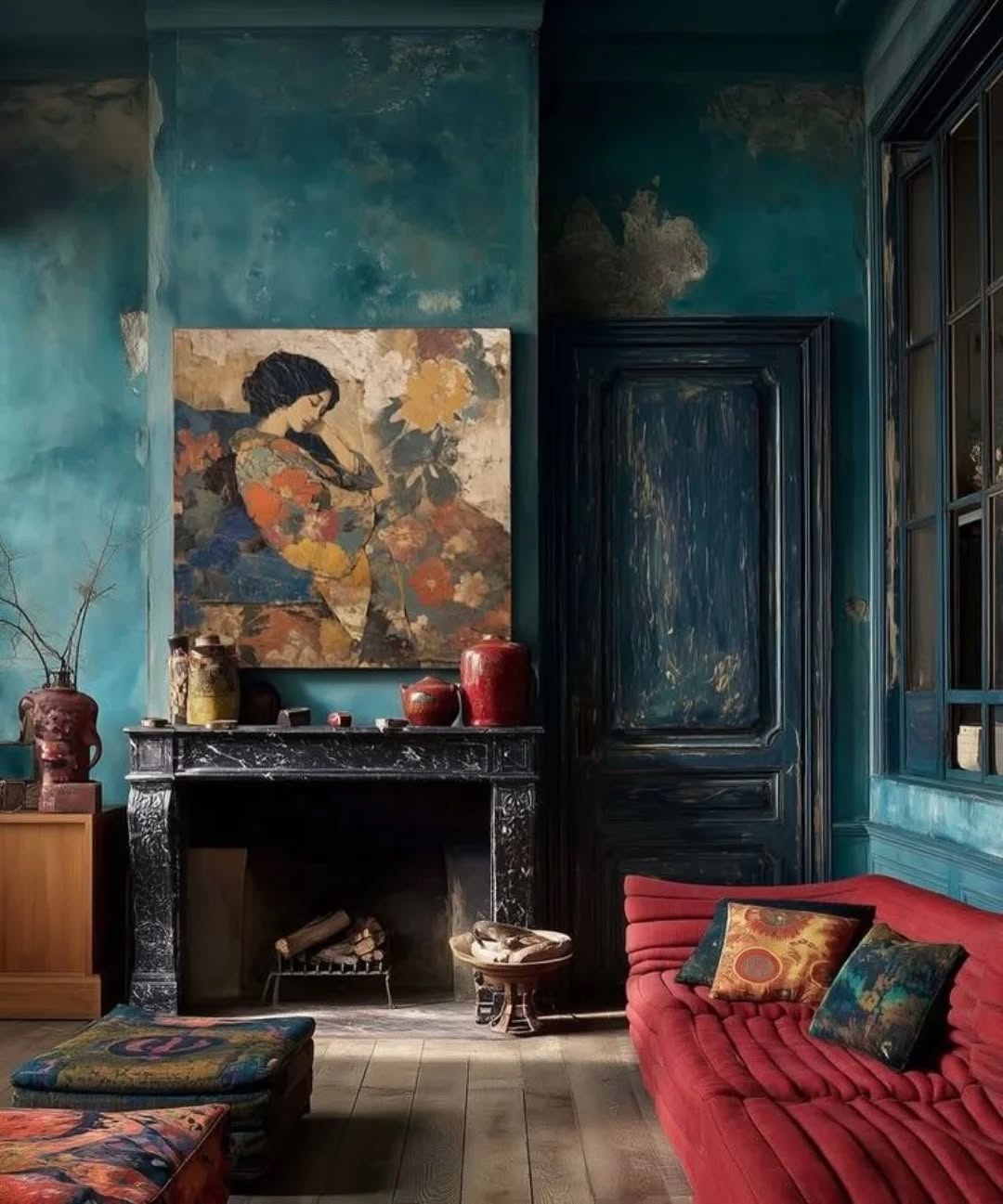 Vintage Charme trifft auf Farbenpracht: Ein Wohnzimmer zum Wohlfühlen