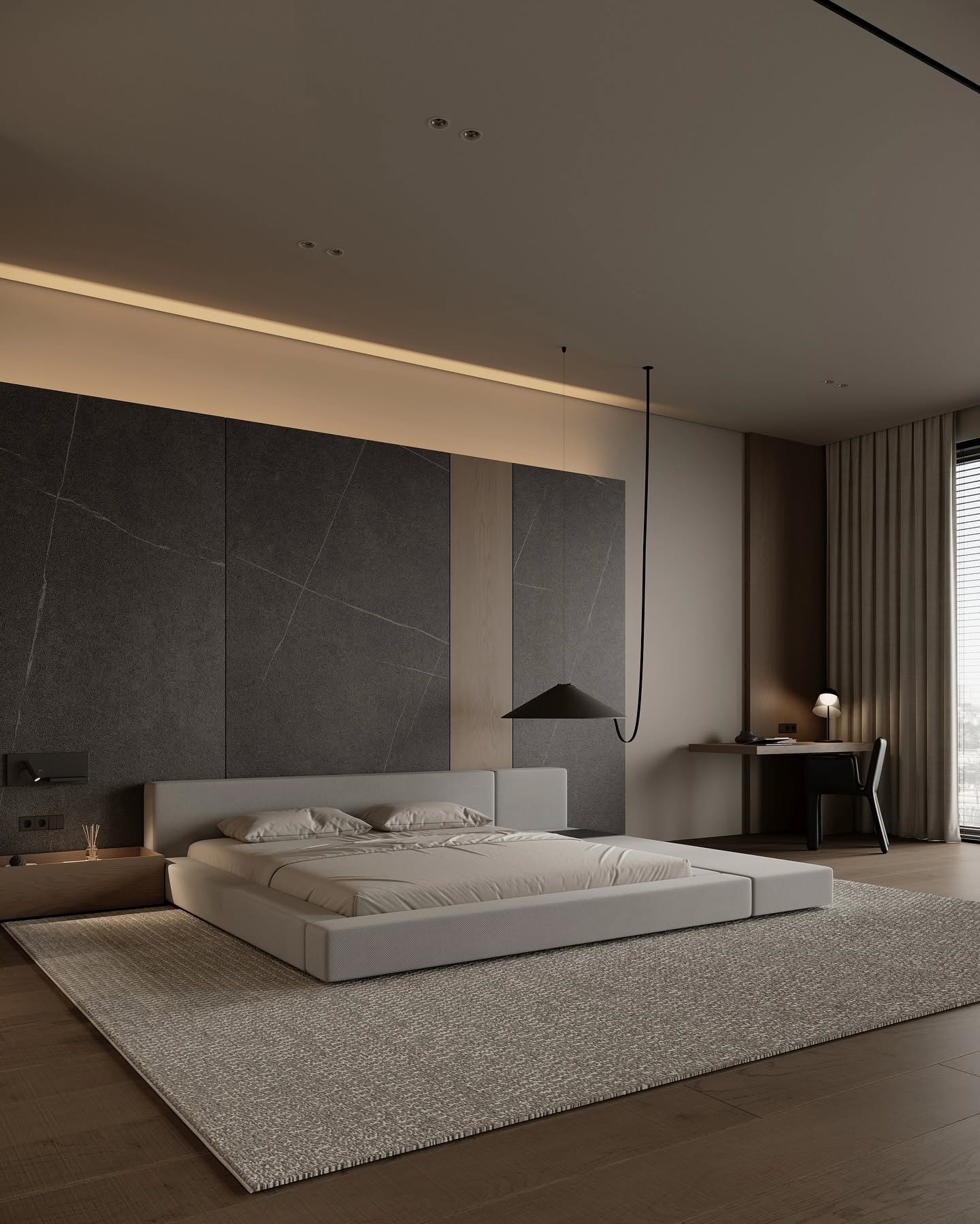 Zeitlose Eleganz: Modernes Schlafzimmer mit minimalistischem Luxus