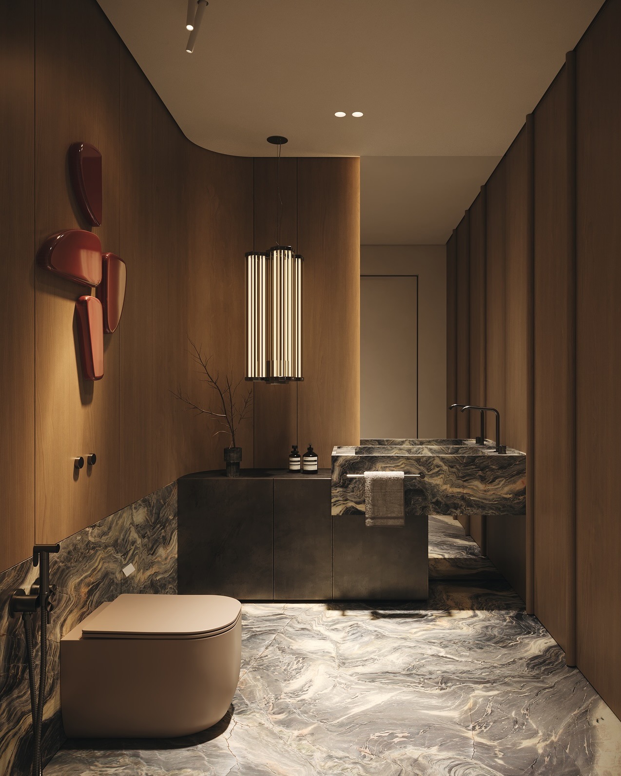 Luxuriöses Badambiente: Modernes Design trifft auf edle Materialien