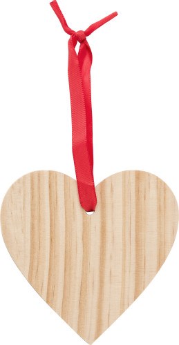 Houten kerstornament Hart