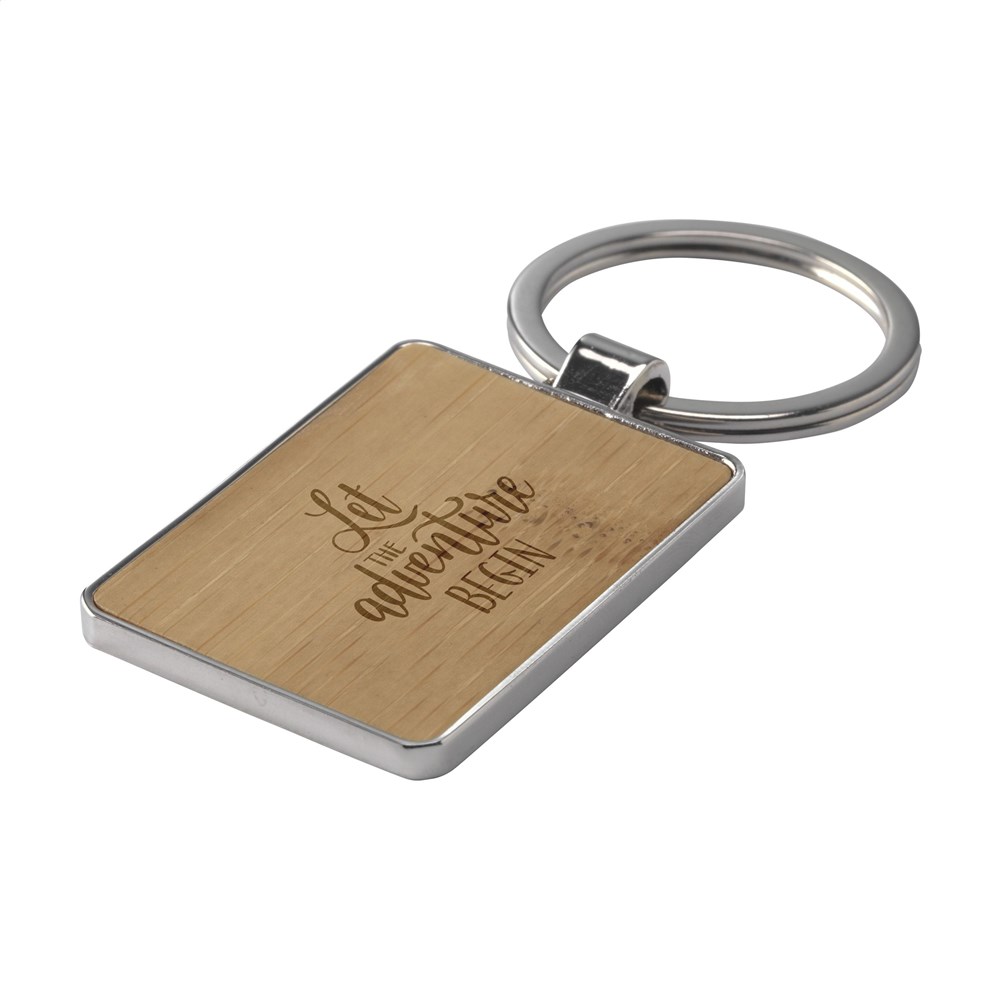 Bamboo Key Rectangle sleutelhanger