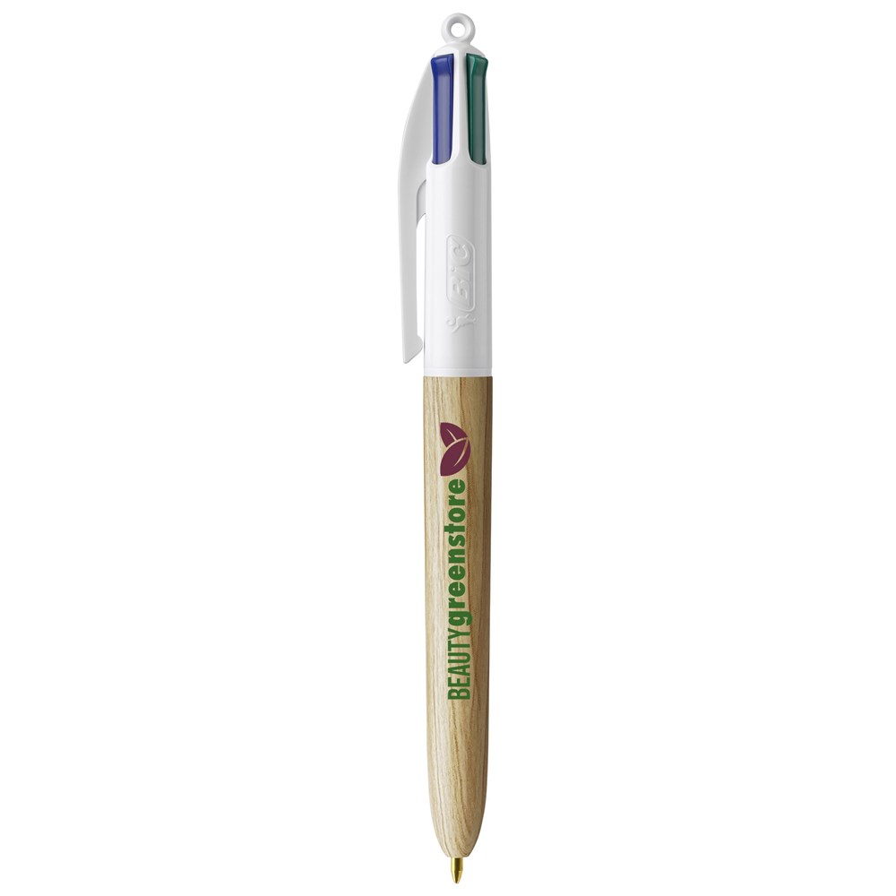 BIC® 4 Colours Wood Style with Lanyard