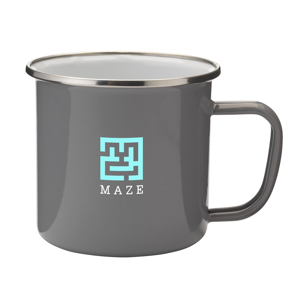 Retro Silver Emaille Mug mok