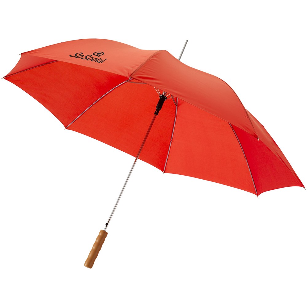 Lisa 23'' automatische paraplu met houten handvat Lisa 23'' automatische paraplu met houten handvat