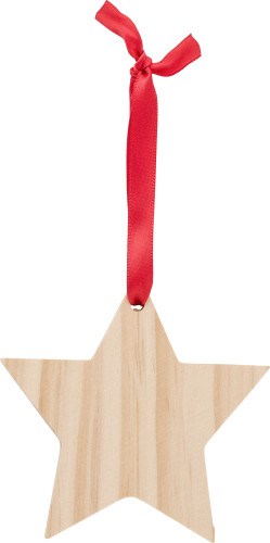 Houten kerstornament Ster