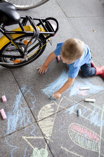 Kartonnen doosje met Stoepkrijt