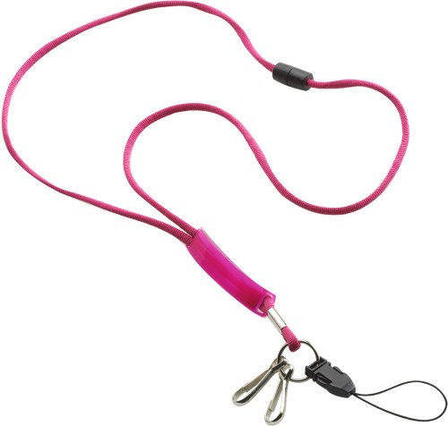 Polyester (300D) keycord met PVC badge