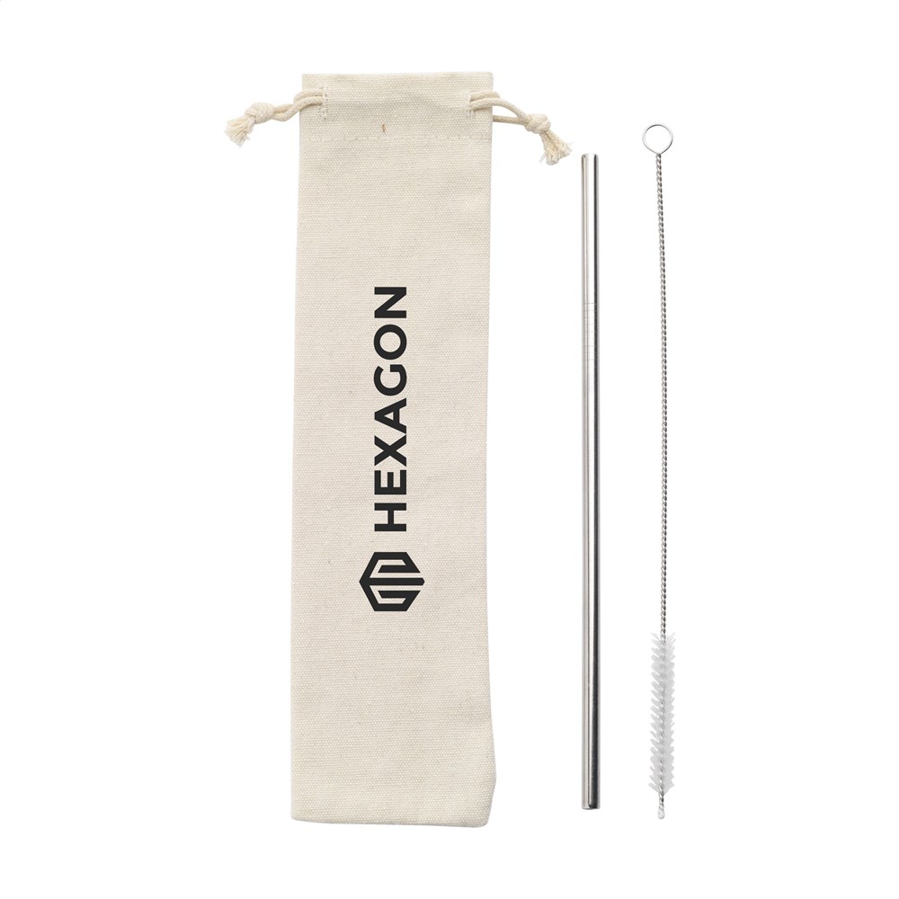 Reusable 1 piece ECO Straw Set RVS rietje