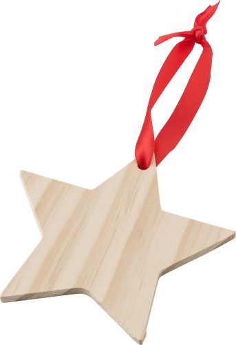 Houten kerstornament Ster