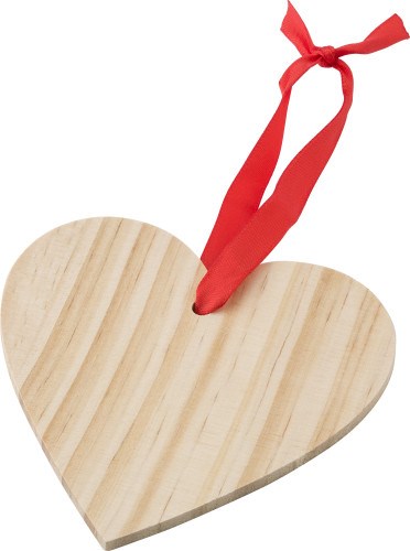 Houten kerstornament Hart