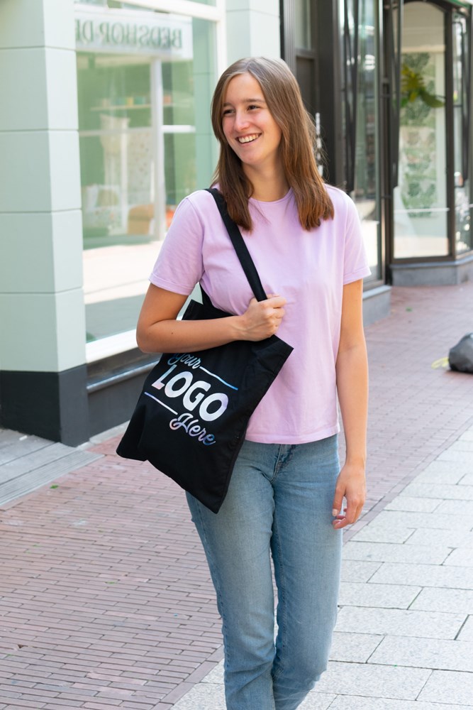 Katoenen tas met lange hengsels Katoenen tas met lange hengsels