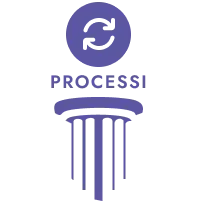 processi.webp Un'illustrazione astratta viola su sfondo nero.
