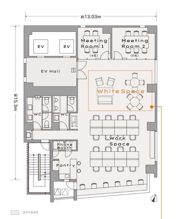 六本木エリア-セットアップオフィス-間取り図