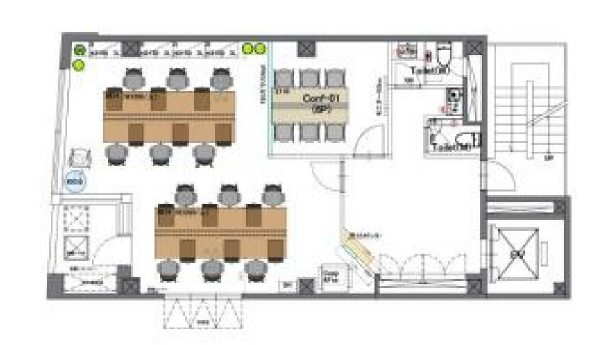 築地エリアのセットアップオフィス