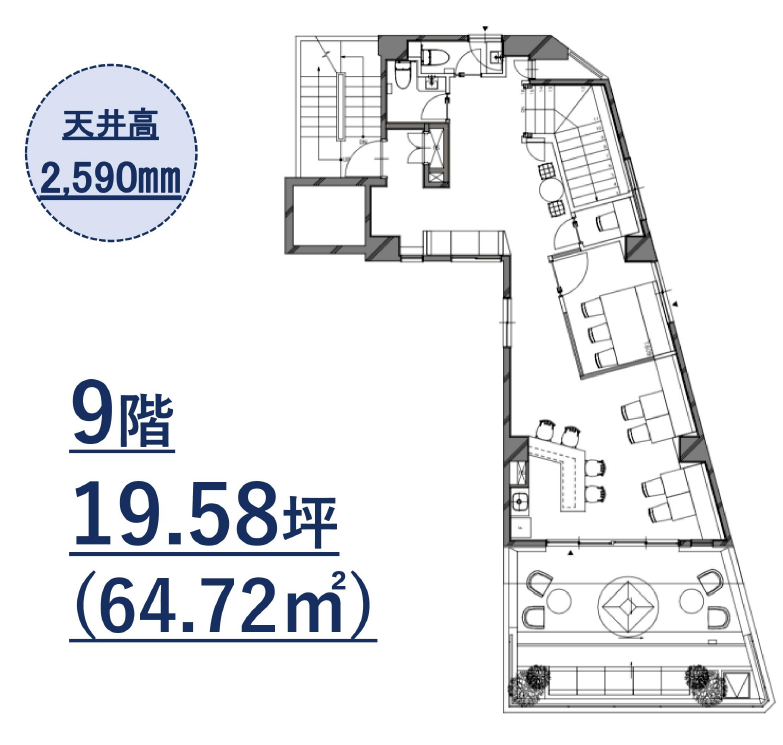 築地エリアの居抜きオフィス