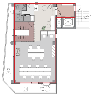 築地エリアのセットアップオフィス