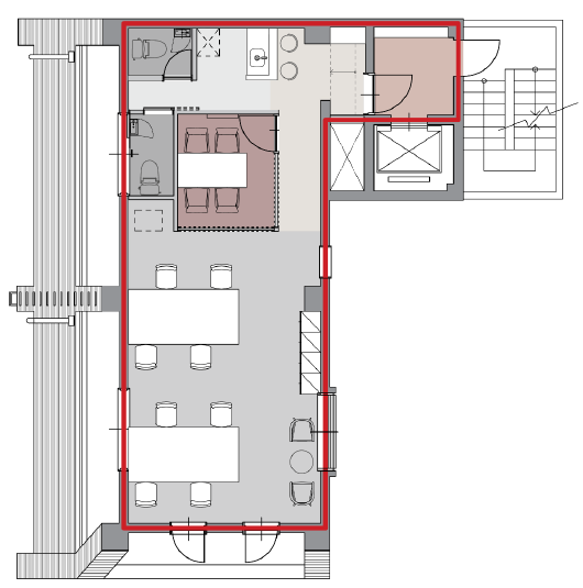築地エリアのセットアップオフィス