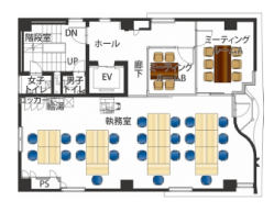 新富町エリアのセットアップオフィス
