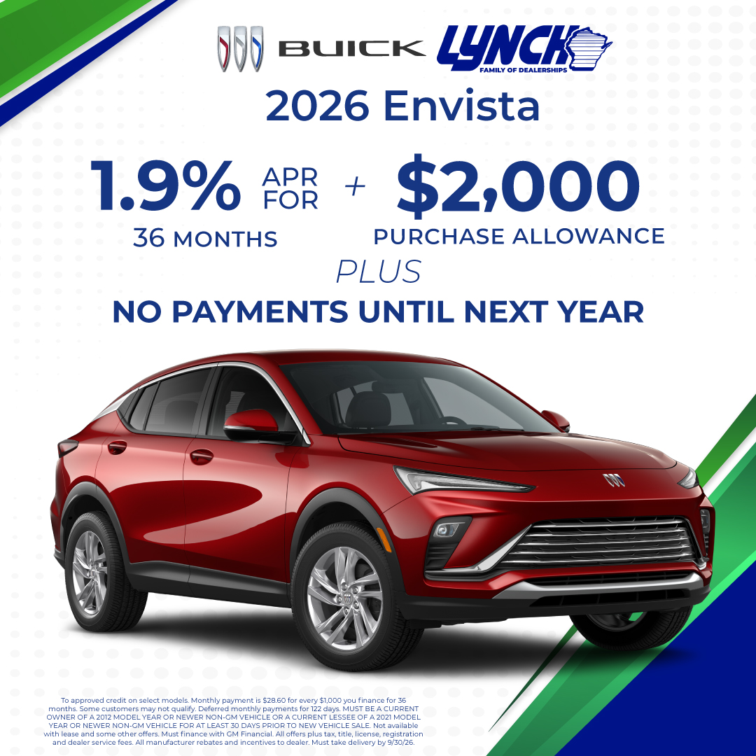 1.9% APR + $2,000 Purchase Allowance on the 2026 Buick Envista