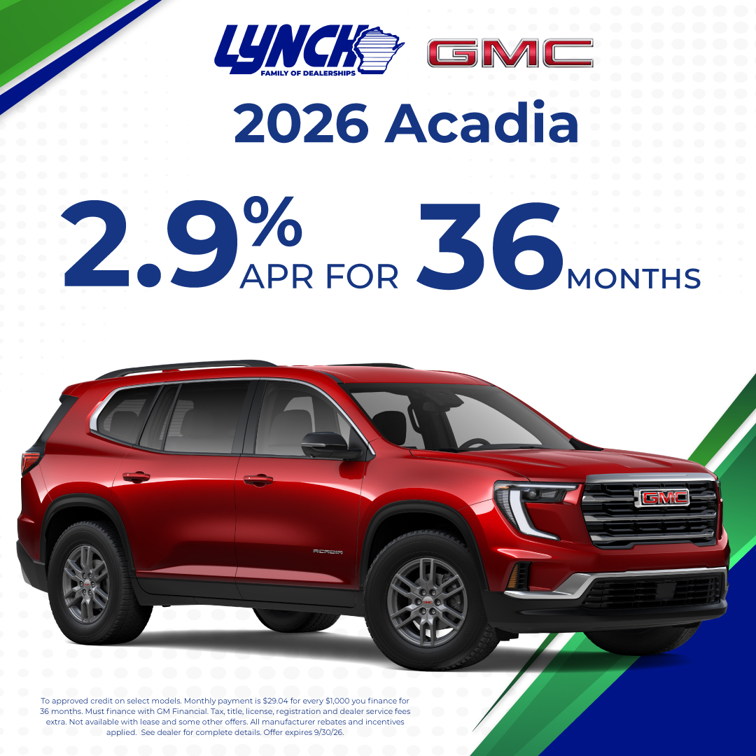 2.9% APR on the 2026 GMC Acadia