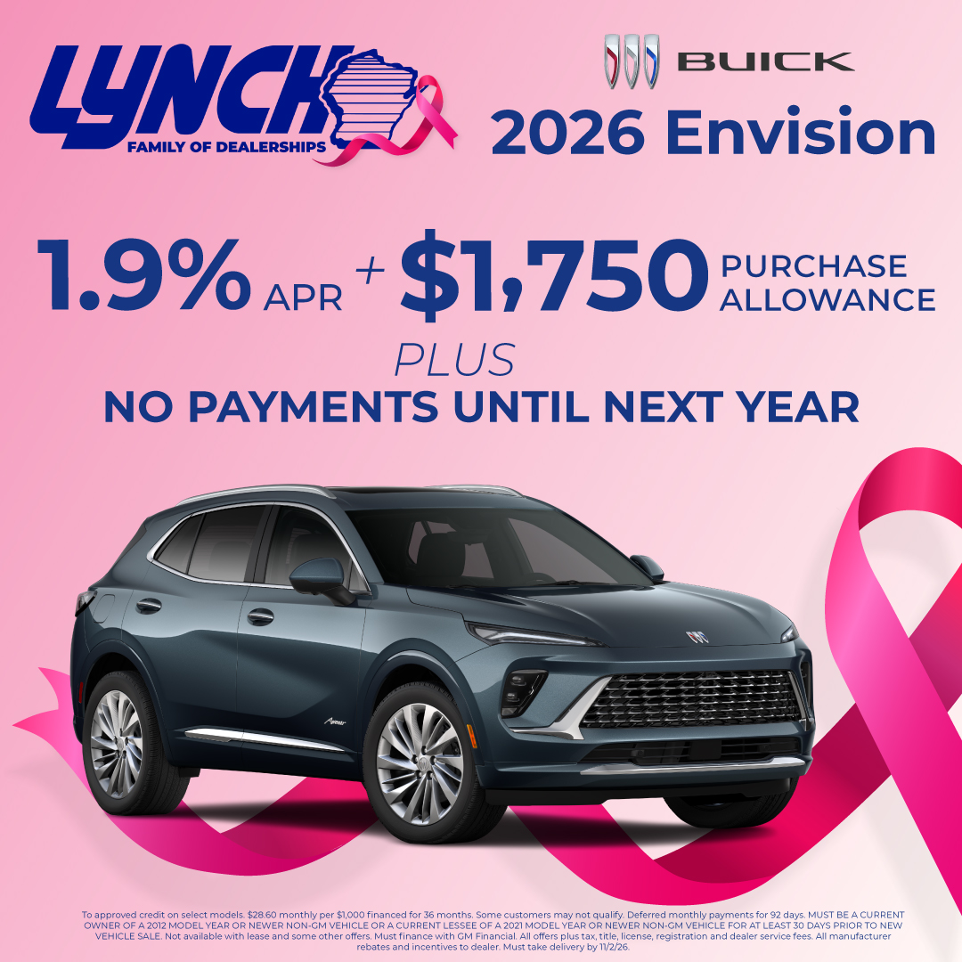 1.9% APR + $1,750 Purchase Allowance on the 2026 Buick Envision