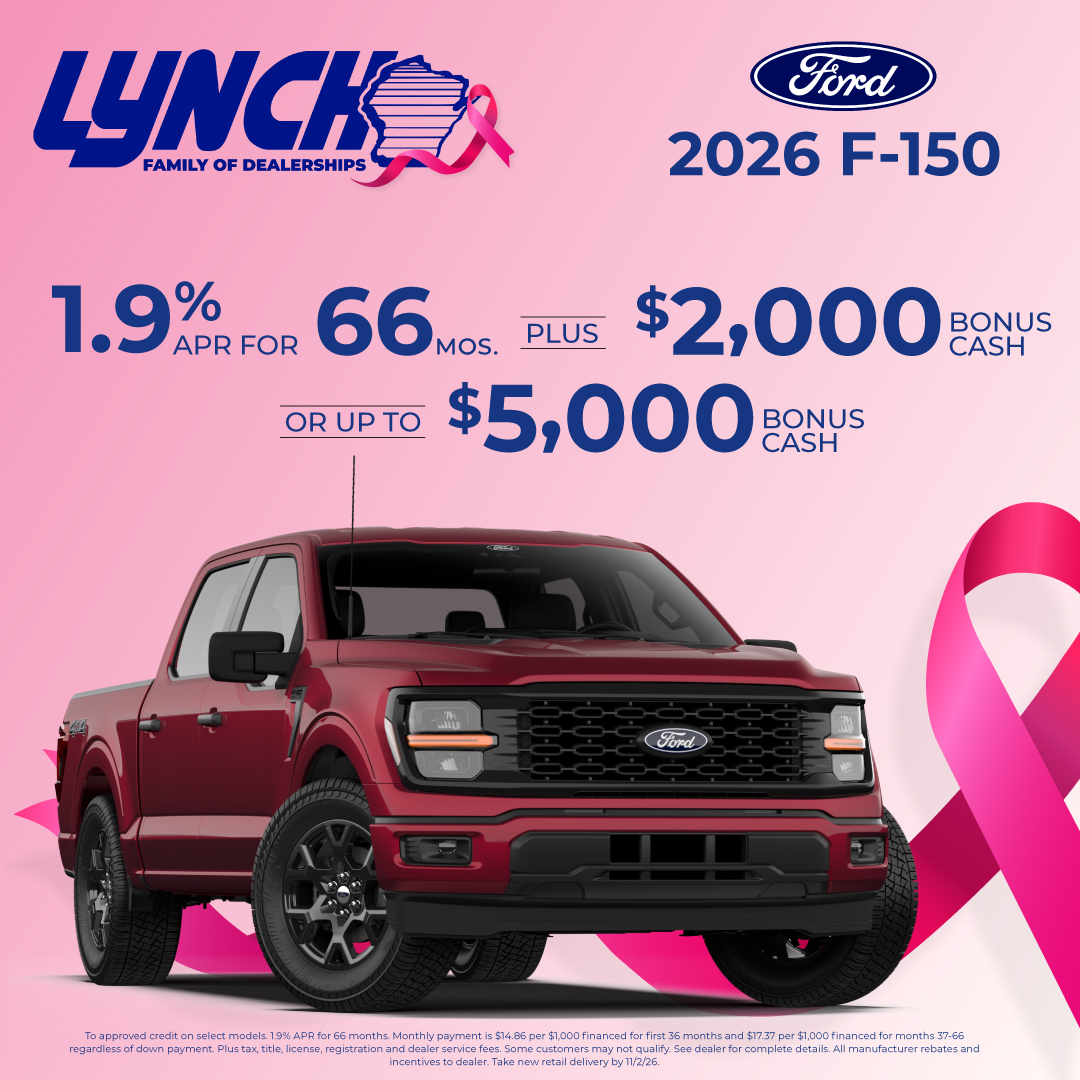1.9% APR for 66 Months + $2,000 Bonus Cash on 2026 Ford F-150
